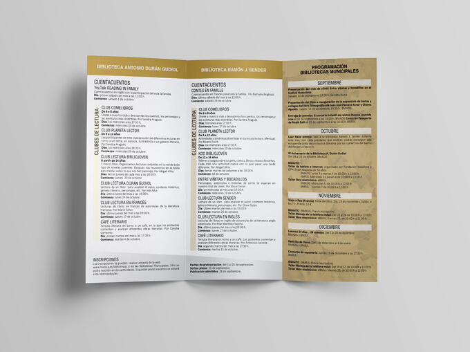 Folletos Biblioteca Municipal Huesca (interior)